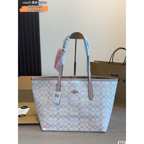 City Tote Bag in Pastel Signature Canvas